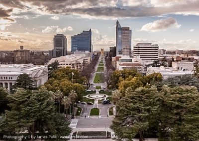 Capital Mall for the State Capital Bldg  Sacramento. California USA